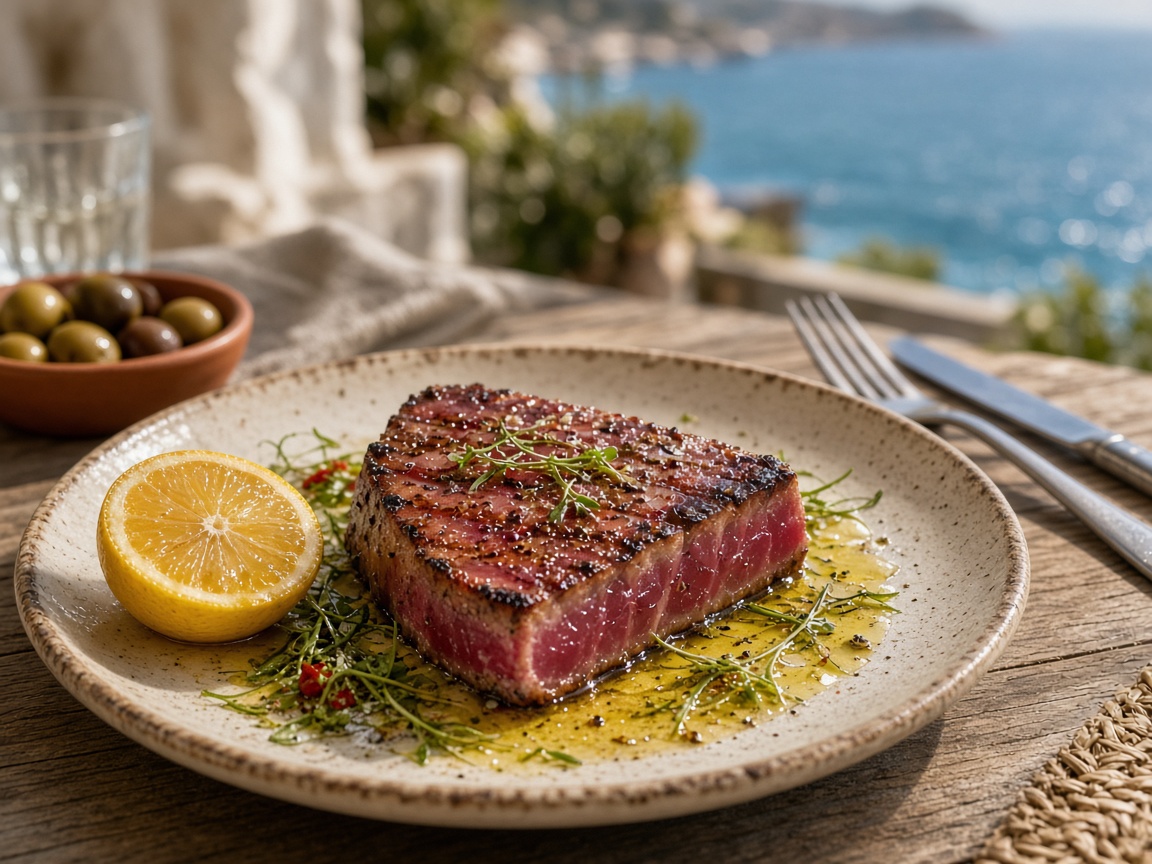 Grilled almadraba-style tuna